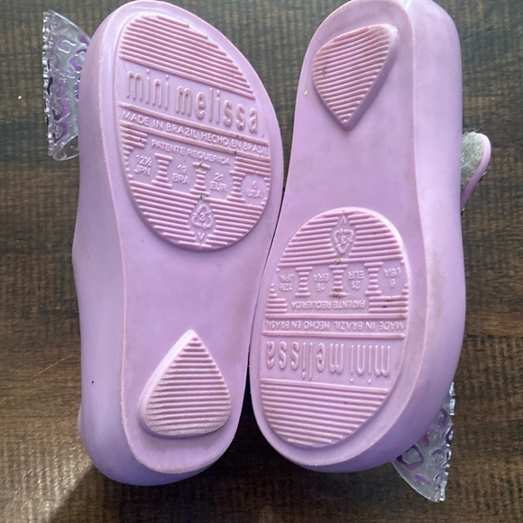 Mini Melissa Kids Lavender Bow Disney Minnie Mouse Dress Shoes 6 US - Picture 6 of 7